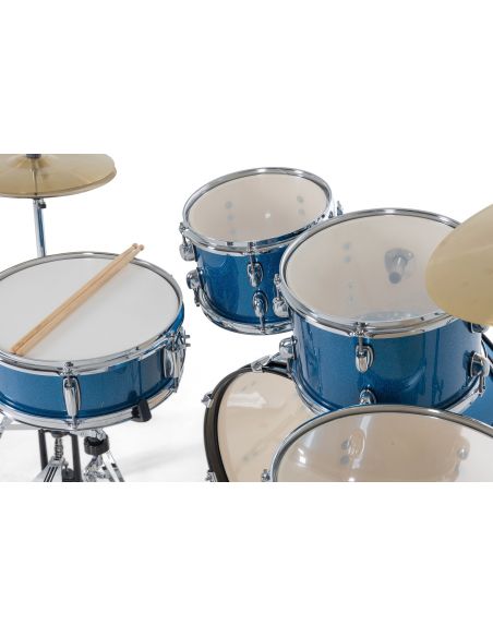 Drum Set Gretsch Renegade GR 5-Fûts20" Blue Sparkle + pack hardware + siège + cymbales