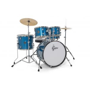 Batterie Gretsch Renegade GR 5-Fûts20" Blue Sparkle + pack hardware + siège + cymbales