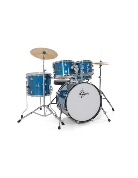 Batterie Gretsch Renegade GR 5-Fûts20" Blue Sparkle + pack hardware + siège + cymbales