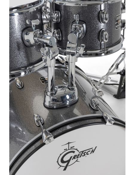 Drum Set Gretsch Renegade BD 5-Fûts22" Grey Sparkle + pack hardware + siège + cymbales