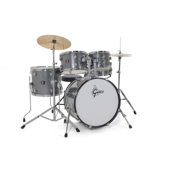 Drum Set Gretsch Renegade BD 5-Fûts22" Grey Sparkle + pack hardware + siège + cymbales