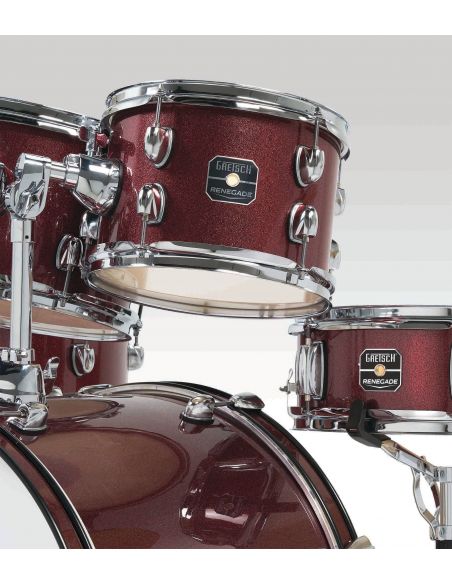 Drum Set Gretsch Renegade BD 5-Fûts22" Ruby Sparkle + pack hardware + siège + cymbales