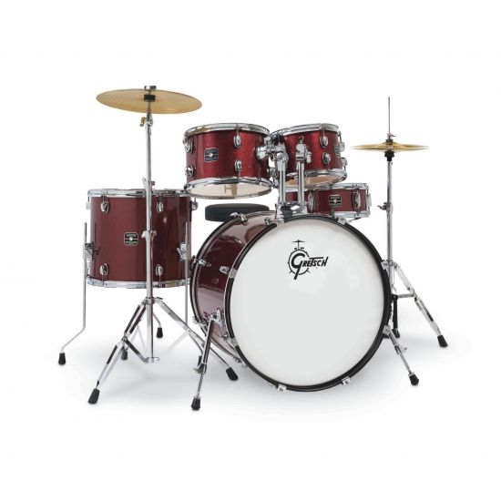 Batterie Gretsch Renegade BD 5-Fûts22" Ruby Sparkle + pack hardware + siège + cymbales