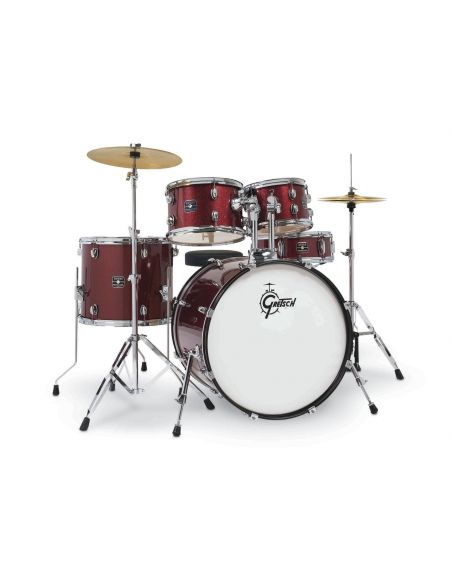 Batterie Gretsch Renegade BD 5-Fûts22" Ruby Sparkle + pack hardware + siège + cymbales