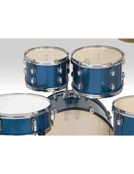Drum Set Gretsch Renegade BD 5-Fûts22" Blue Sparkle + pack hardware + siège + cymbales