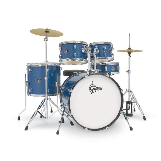 Drum Set Gretsch Renegade BD 5-Fûts22" Blue Sparkle + pack hardware + siège + cymbales