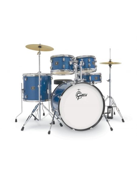 Drum Set Gretsch Renegade BD 5-Fûts22" Blue Sparkle + pack hardware + siège + cymbales