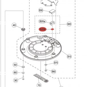 PLAQUE DE SUPPORT EN NYLON - TP65S DTP4KSP