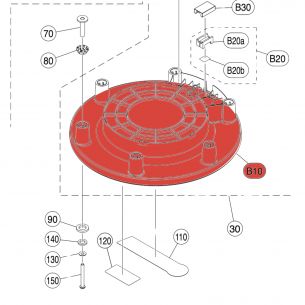 BOÎTIER INFÉRIEUR 10SD - XP100SD