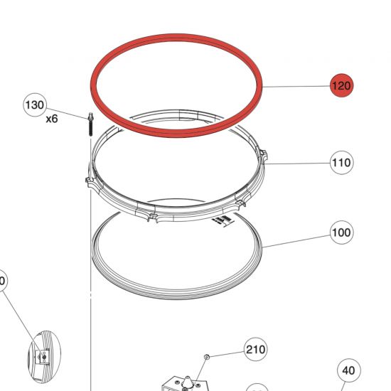 ARCEAU EN CAOUTCHOUC 10 - XP105T-M