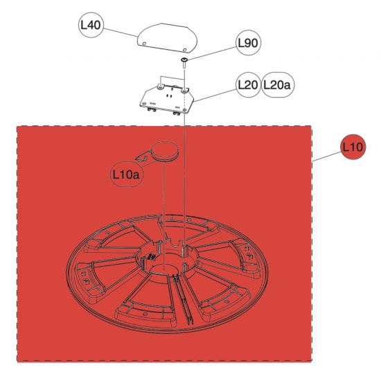 BOÎTIER INFÉRIEUR - XP105T-X