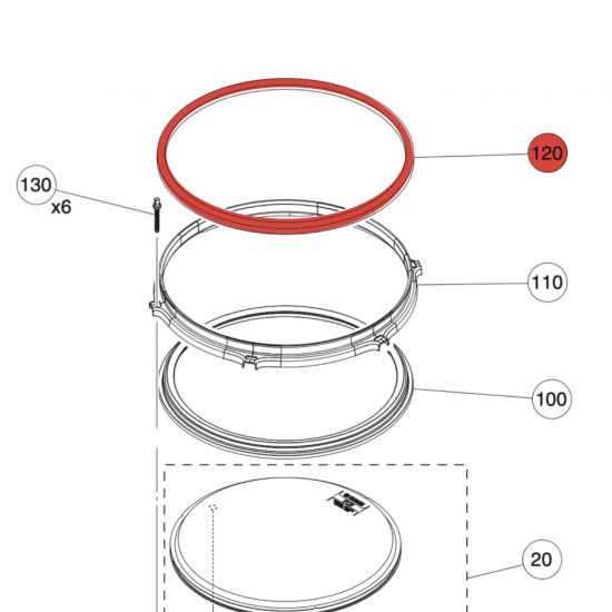HOOP RUBBER 12 - XP125SD-M