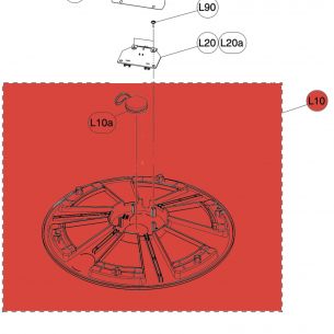 BOÎTIER INFÉRIEUR - XP125T-X