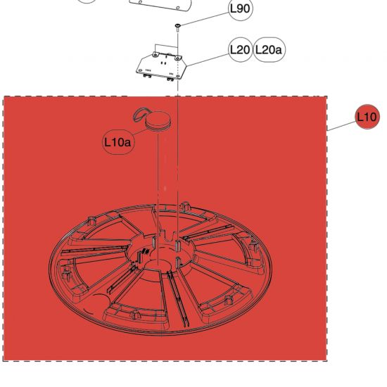 BOÎTIER INFÉRIEUR - XP125T-X