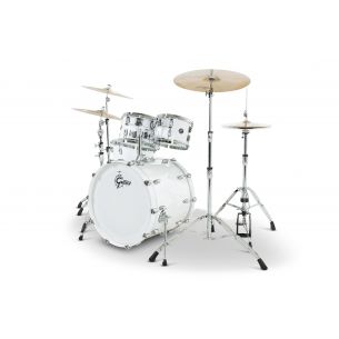 Drum-Set Grestch 4 shells - Renown Maple 22" - White Piano