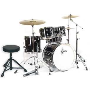 Drum Set Gretsch Energy Serie 20" - Black - With Hardware 5 Pieces Set