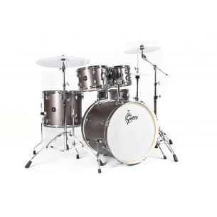 Drum Set Gretsch Energy Serie 20" - Grey Steel - With Hardware 5 Pieces Set