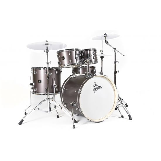 Drum Set Gretsch Energy Serie 20" - Grey Steel - With Hardware 5 Pieces Set