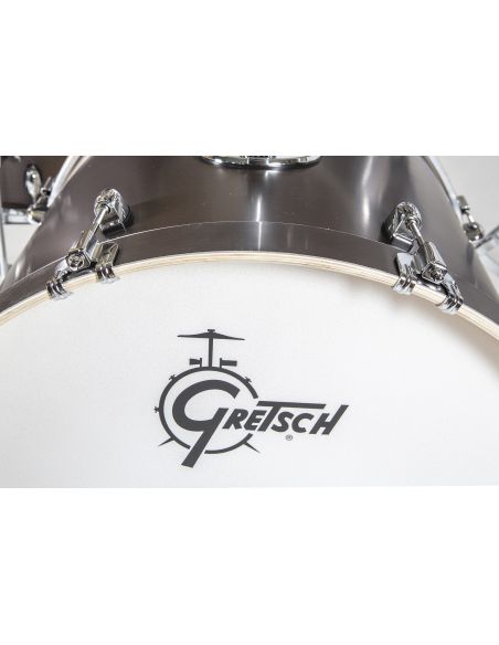 Drum Set Gretsch Energy Serie 20" - Grey Steel - With Hardware 5 Pieces Set