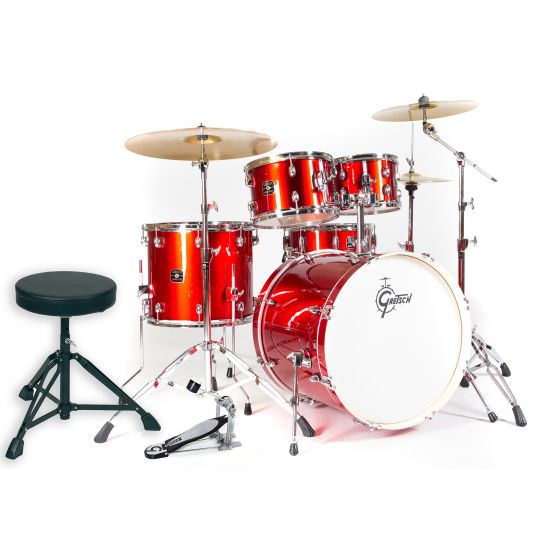 Drum Set Gretsch Energy Serie 22" - Red - With Hardware 5 Pieces Set