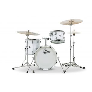 Drum-Set Grestch 3 shells - Renown Maple 18" - White Piano