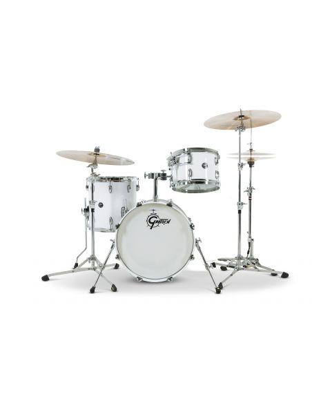 Drum-Set Grestch 3 shells - Renown Maple 18" - White Piano