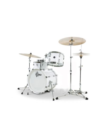 Drum-Set Grestch 3 shells - Renown Maple 18" - White Piano