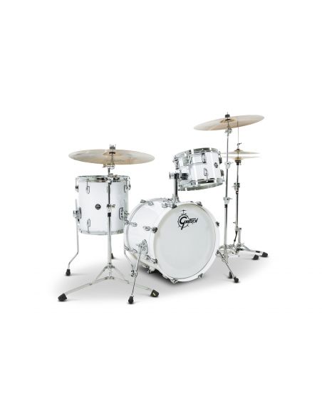 Drum-Set Grestch 3 shells - Renown Maple 18" - White Piano