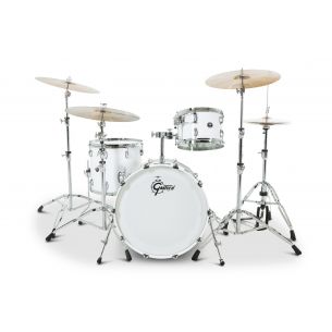Drum-Set Grestch 3 shells - Renown Maple 22" - White Piano