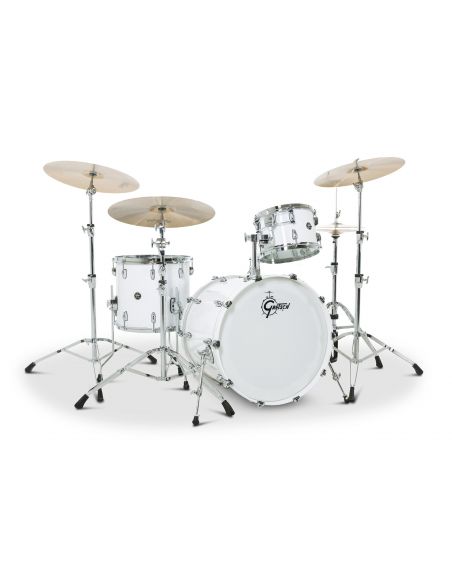 Drum-Set Grestch 3 shells - Renown Maple 22" - White Piano