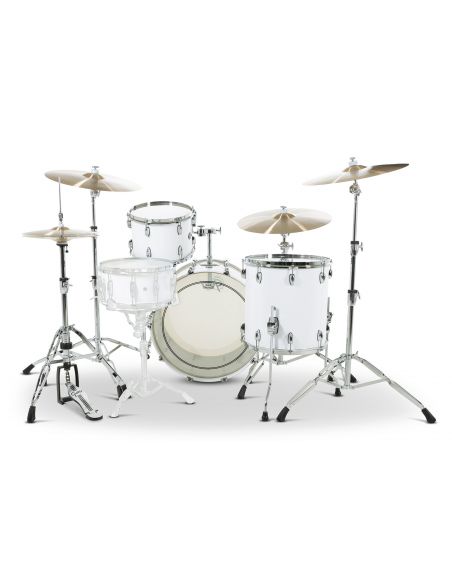 Drum-Set Grestch 3 shells - Renown Maple 24" - White Piano