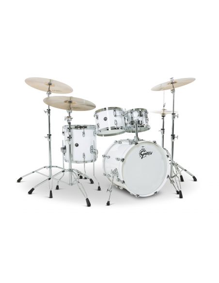 Drum-Set Grestch 4 shells - Renown Maple 20" - White Piano