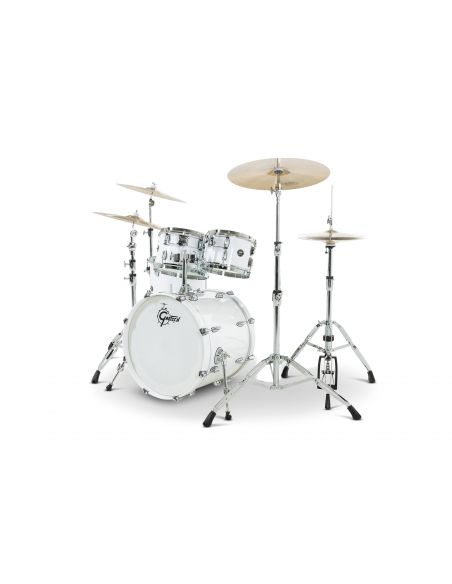 Drum-Set Grestch 4 shells - Renown Maple 20" - White Piano