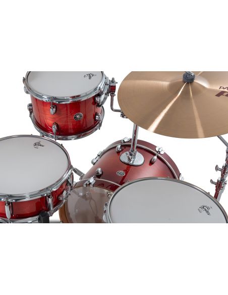 Drum-Set Grestch 3 shells - Catalina Club 18" - Gloss Crimson Burst