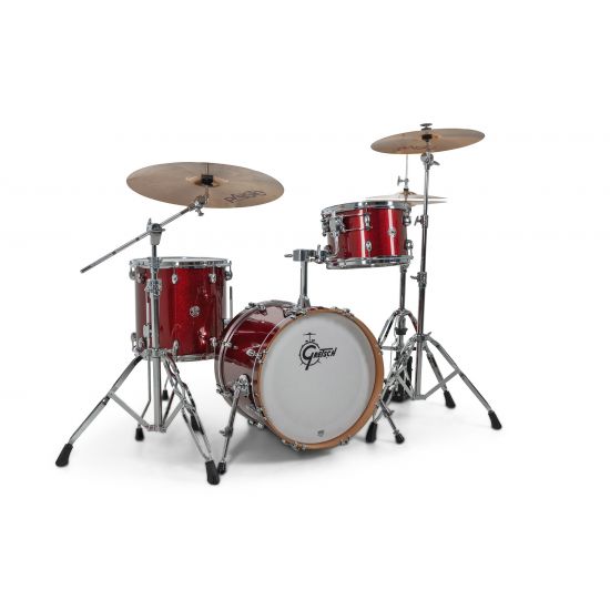 Drum-Set Grestch 3 shells - Catalina Club 18" - Dark cherry Sparckle