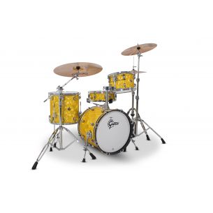 Drum-Set Grestch 4 shells - Catalina Club 18" - Yellow Satin Flame