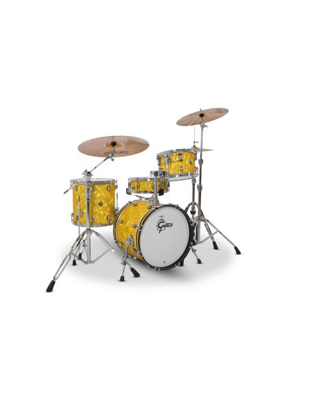 Drum-Set Grestch 4 shells - Catalina Club 18" - Yellow Satin Flame