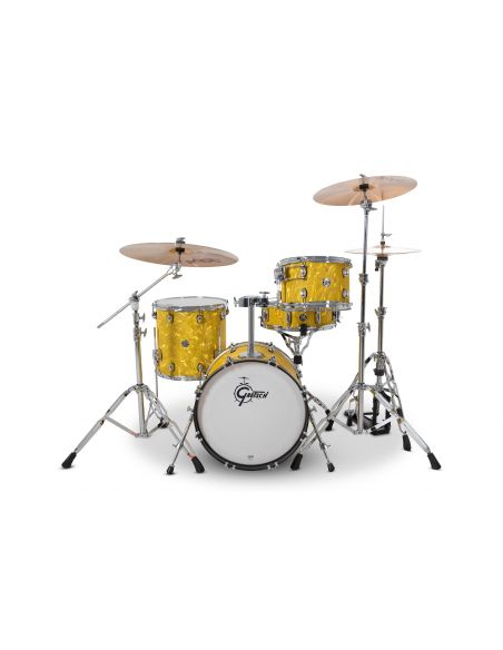 Jeu de 4 Fûts Catalina Club 18" - Yellow Satin Flame