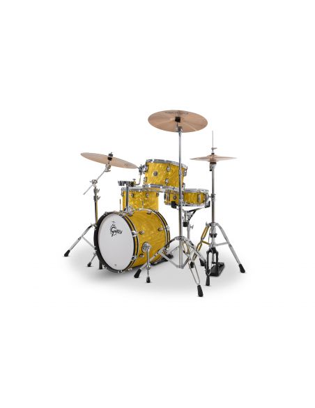 Jeu de 4 Fûts Catalina Club 18" - Yellow Satin Flame