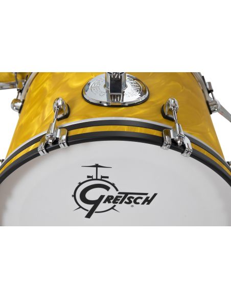 Drum-Set Grestch 4 shells - Catalina Club 18" - Yellow Satin Flame