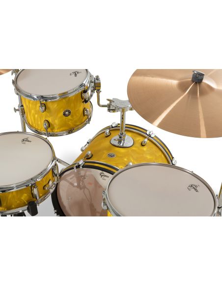 Jeu de 4 Fûts Catalina Club 20" - Yellow Satin Flame