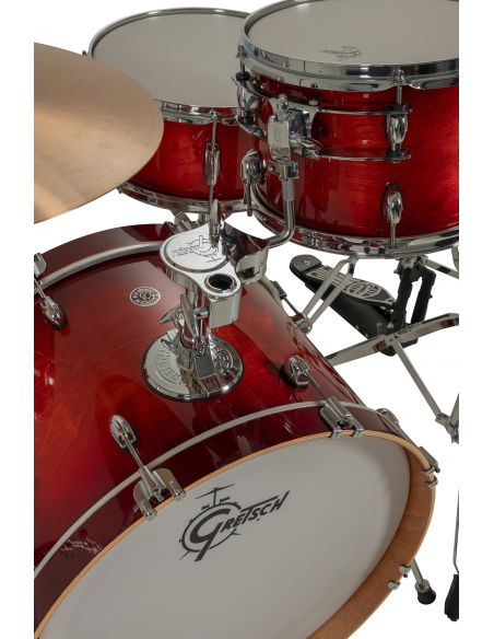 Drum-Set Grestch 3 shells - Catalina Club 22" - Gloss Crimson Burst