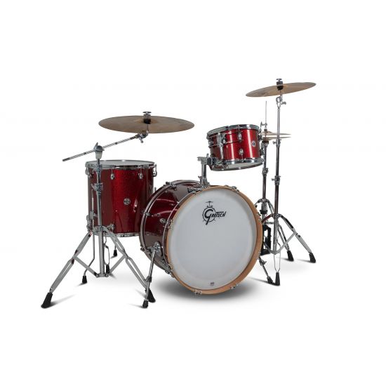 Drum-Set Grestch 3 shells - Catalina Club 22" - Dark Cherry Sparkle