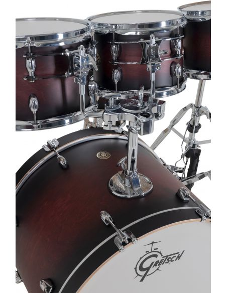 Drum-Set Grestch 7 shells - Catalina Maple 22" - Satin Deep Cherry Burst