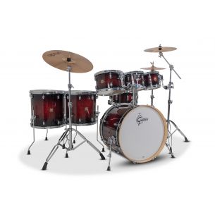 Drum-Set Grestch 7 shells - Catalina Maple 22" - Deep Cherry Burst