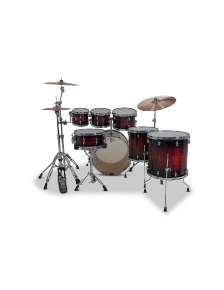 Drum-Set Grestch 7 shells - Catalina Maple 22" - Deep Cherry Burst