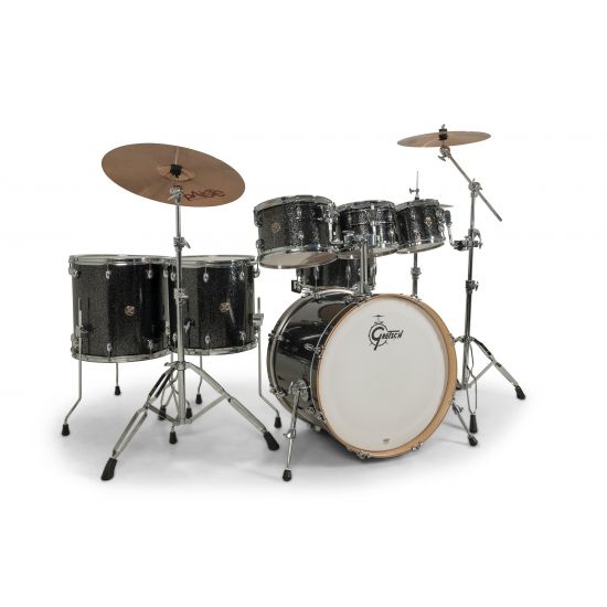 Drum-Set Grestch 7 shells - Catalina Maple 22" - Black Stardust