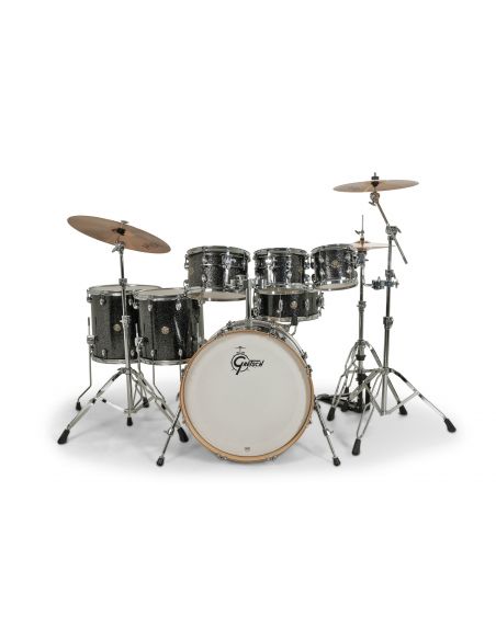 Drum-Set Grestch 7 shells - Catalina Maple 22" - Black Stardust