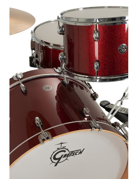 Drum-Set Grestch 4 shells - Catalina Club 24" - Dark Cherry Sparkle