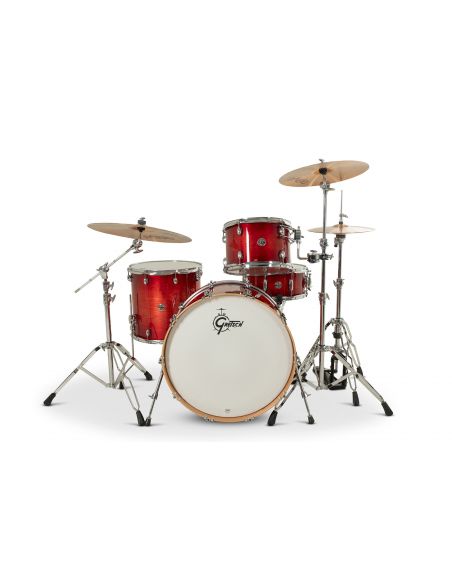 Drum-Set Grestch 4 shells - Catalina Club 24" - Gloss Crimson Burst